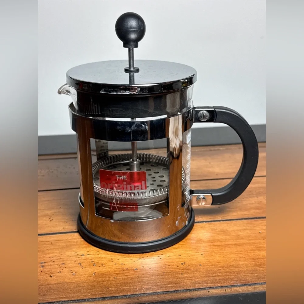 The Original Bodum French Press, Kenya Stainless & Glass Coffee Maker 2 Cups
